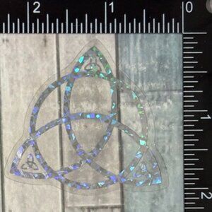 🌀10/$10🌀 Silver Translucent Holographic Waterproof Vinyl Sticker Decal